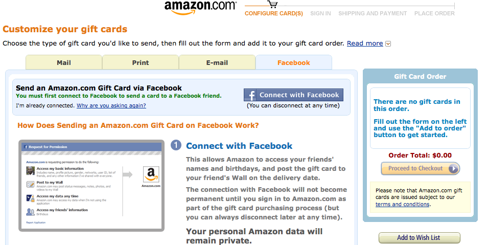 Give An Amazon Gift Card On Facebook 